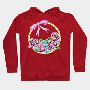 Roses Hydrangeas Wreath Hoodie